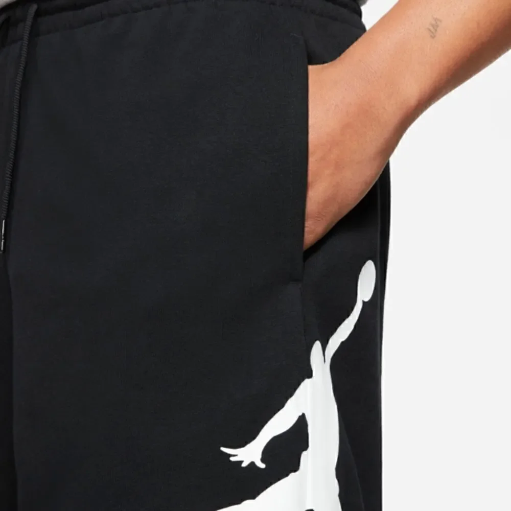Air Jordan 1 3 4 5 6 8 11 13 14 Retro OG Jumpman Logo Fleece Shorts Black White